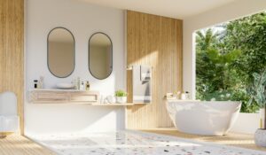 Moderno e luminoso Bagno con dettagli in legno 5 ispirazioni che rivoluzioneranno il tuo bagno